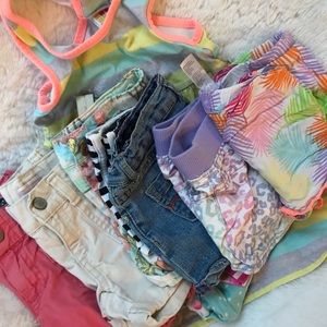 (Sold) Summer lot 4T girl shorts shirts